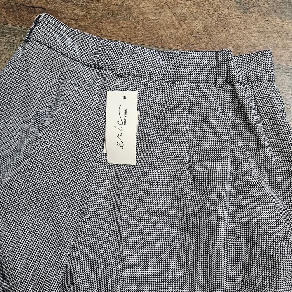 NEW Eric New York Linen High Rise Blue Marled Dress Pants Size 6 Career Corpcore - Picture 10 of 13